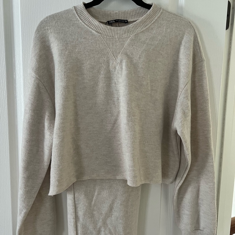 Zara Cream Jumper Sweater Set